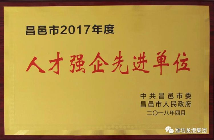 【頭條】昌邑市龍港無機(jī)硅有限公司入選市2017年度“人才強(qiáng)企先進(jìn)單位”